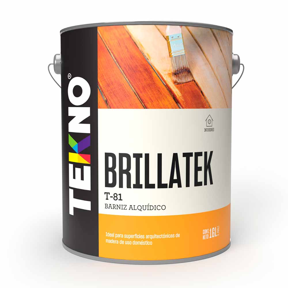 Barniz Brillante Tekno T81 Transparente 1 galón