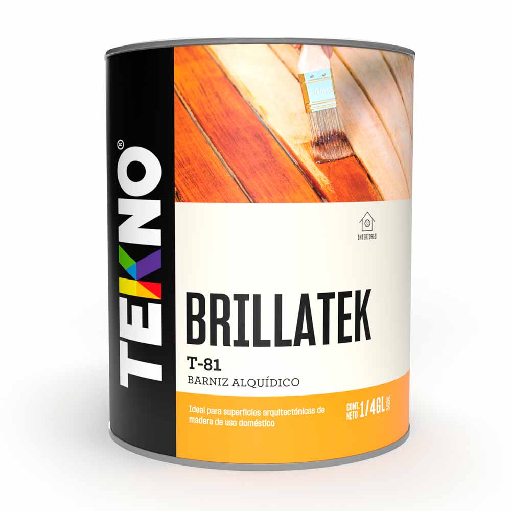Barniz T-81 Transparente 1/4 galón Tekno
