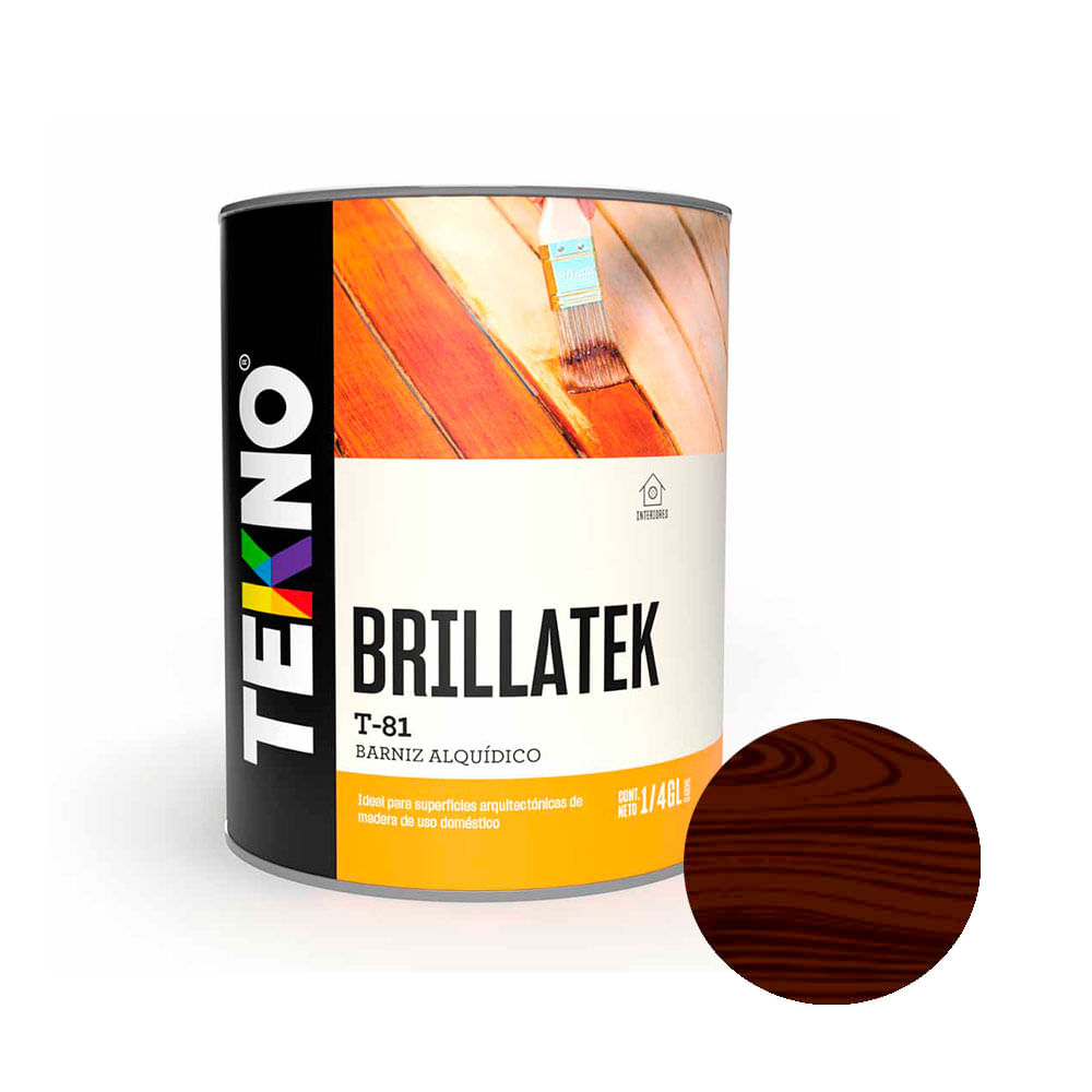 Barniz T-81 Nogal 1/4 galón Tekno
