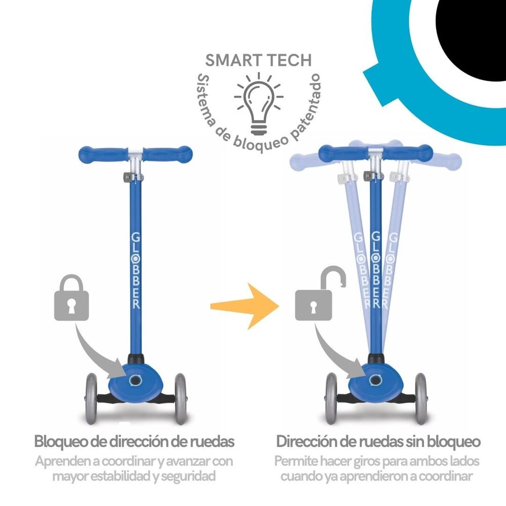 Scooter Plegable para Niños con Luces Celeste S34 - Promart