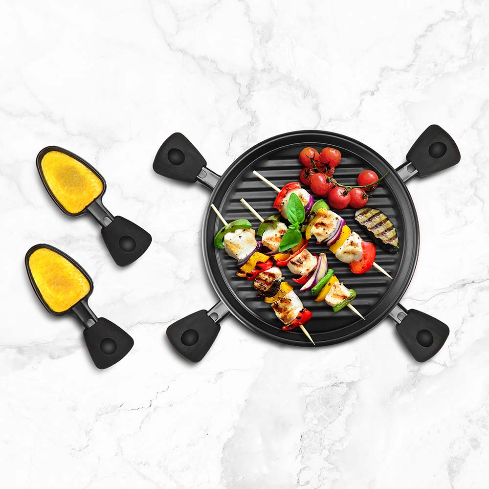 Racletera eléctrica Negra 6 Ptos Holstein Promart