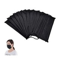 Mascarilla Importada 3 Pliegues Negra x 50 Und