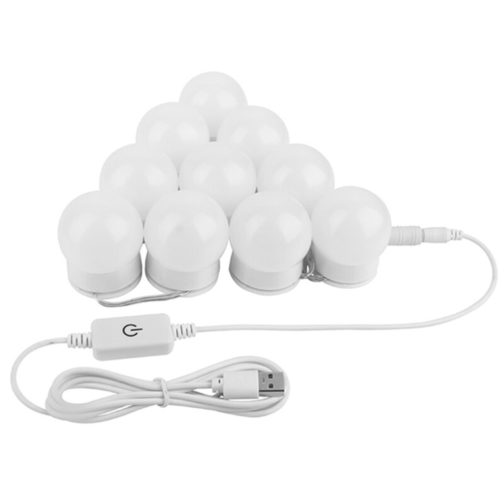 kit 10 focos led para espejo de maquillaje