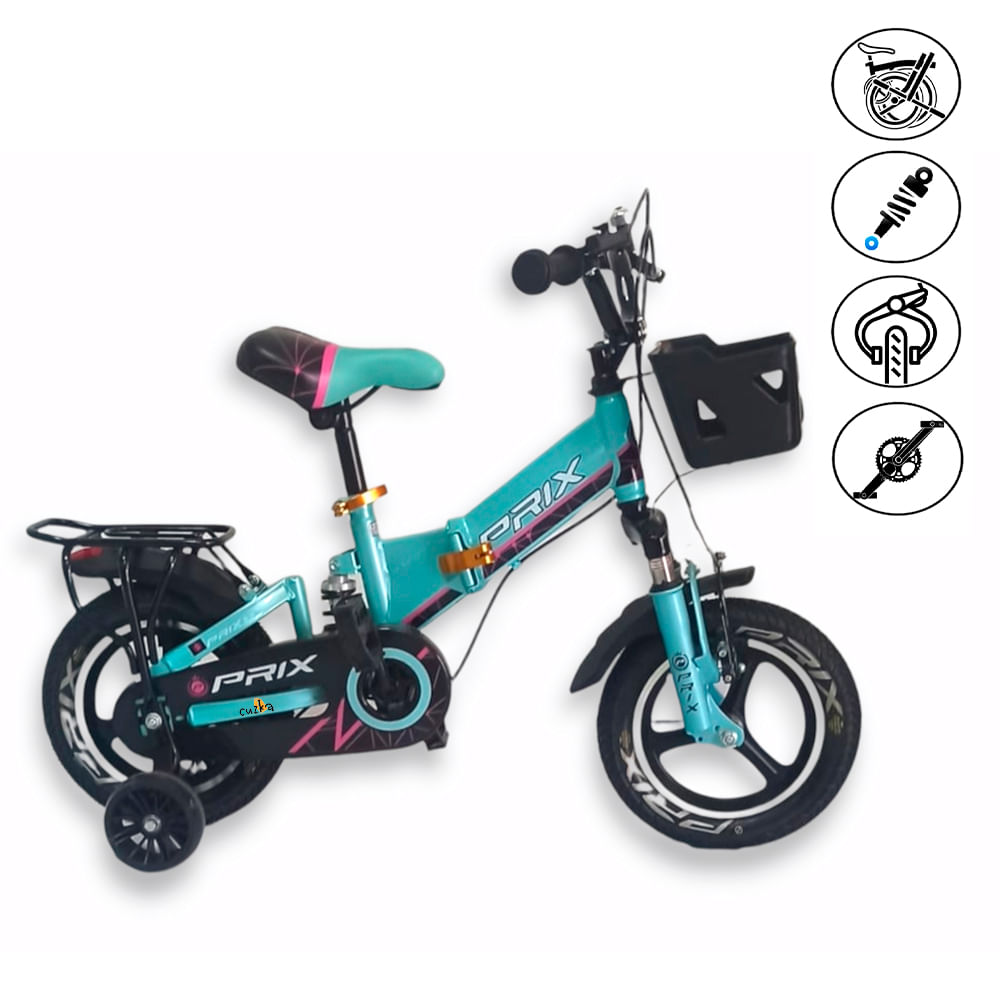 Bicicleta Baby Go Prix Aro 12 Celeste