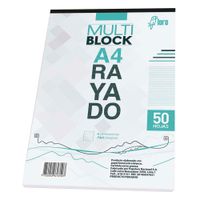 Block LORO Rayado Diseño Grapado A4 1un