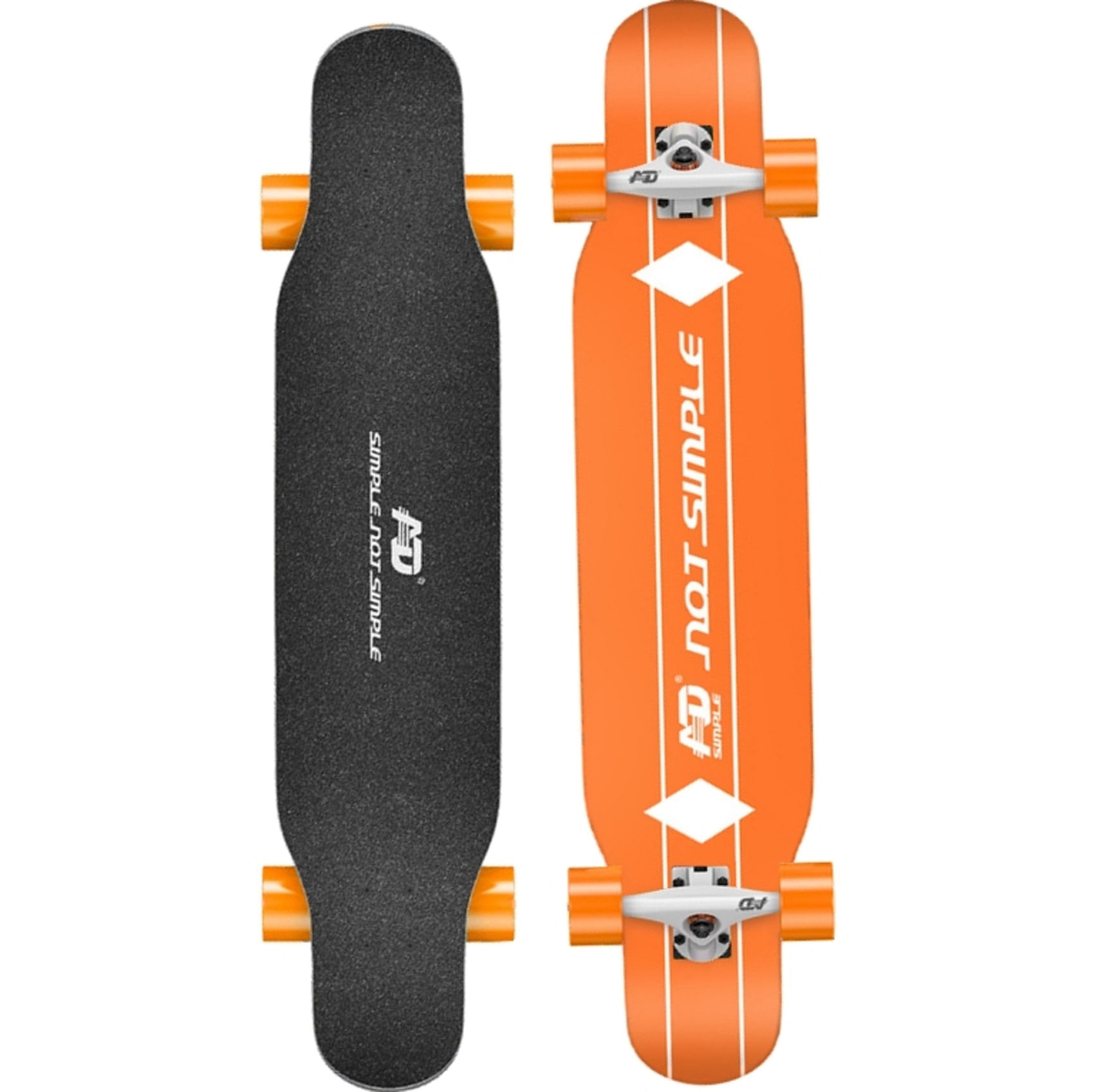 Skateboard Longboard AD 42'' Canadian Maple - Orange Design