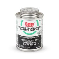 Pegamento Transparente Oatey 8 Oz Medio para PVC hasta 6""