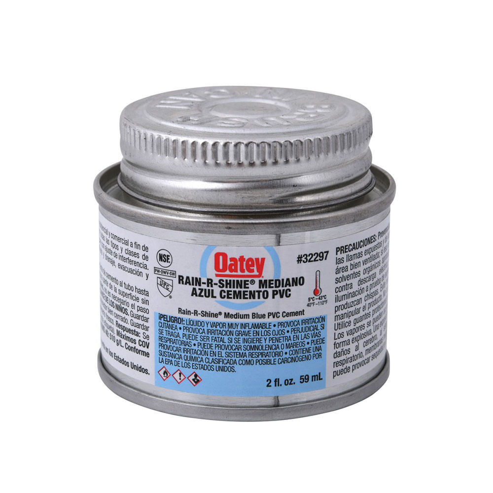 Pegamento de PVC Oatey Rain Celeste 2 Oz