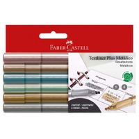 Marcador FABER CASTELL Textliner Metálicos 6un 557368