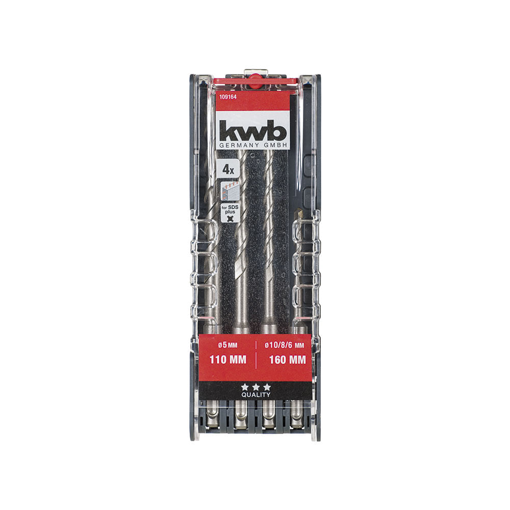 Set de brocas SDS Plus 5,6,8,10mm x4u KWB