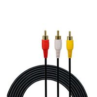 Cable RCA a RCA 3x3 3 Metros Macho Cable Audio y Video