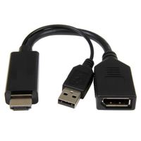 Adaptador Convertidor HDMI a Displayport 4k HDMI a DP Negro