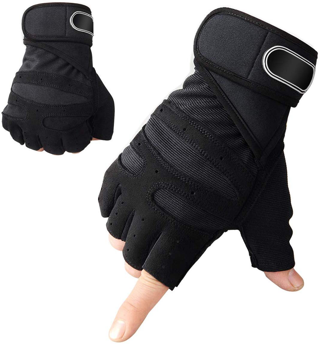 Guantes Deportivos con Muñequera Ajustable Talla M