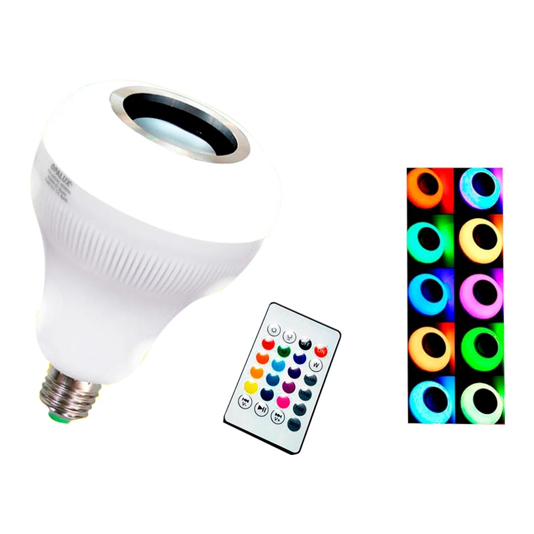 Foco Led Multicolor Con Parlante Bluetooth 9W OP-BT10
