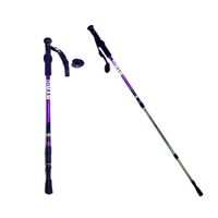 Bastón Trekking Mango Recto Con Antishock Diman C/ Roseta morado