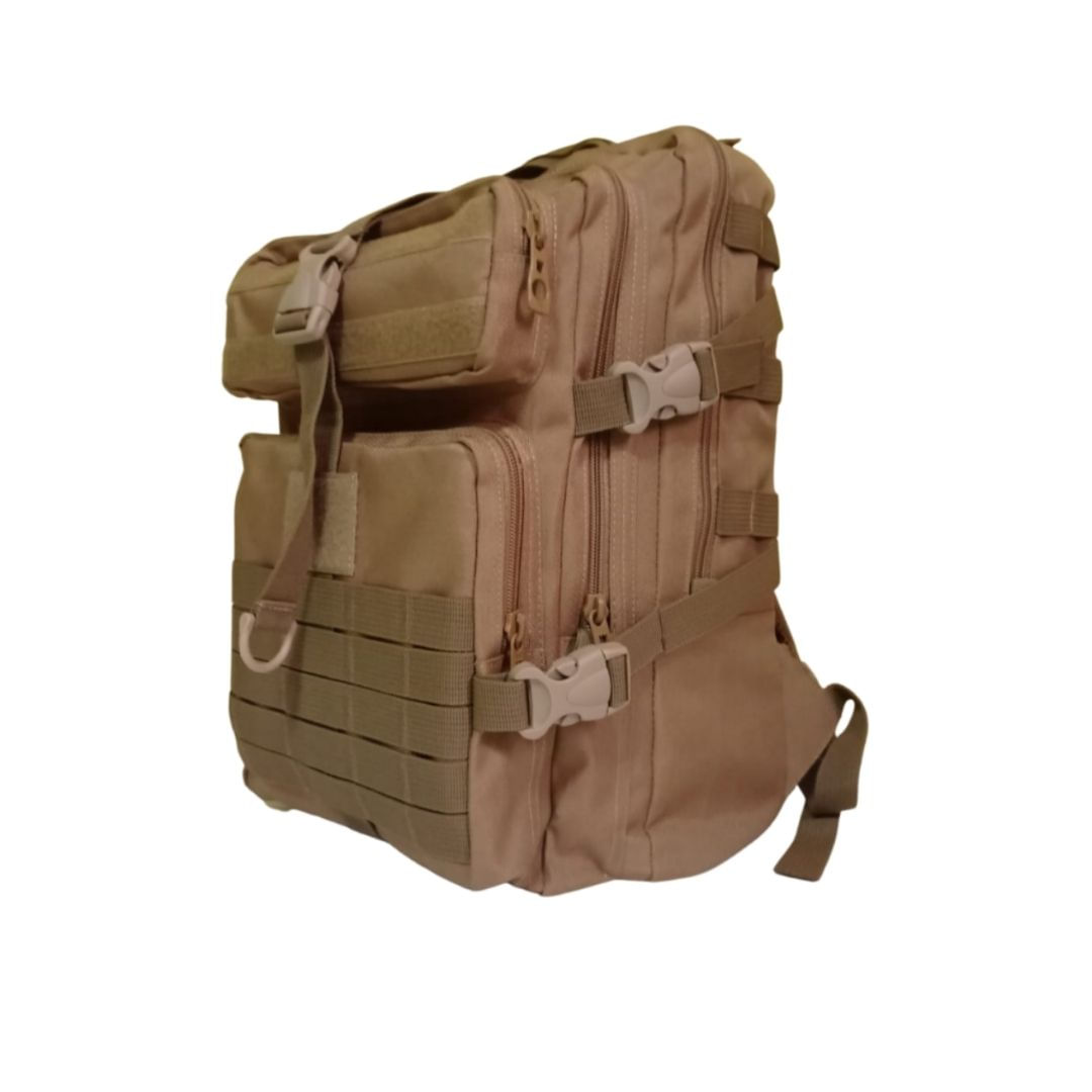 Mochila Táctica Tipo Militar Grande De 45 Litros Camping M1 beige