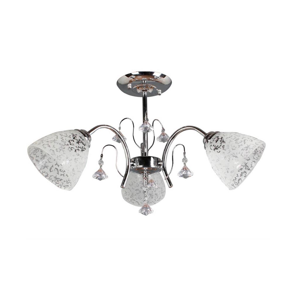 lampara colgante providencia plateado e27 3 luces