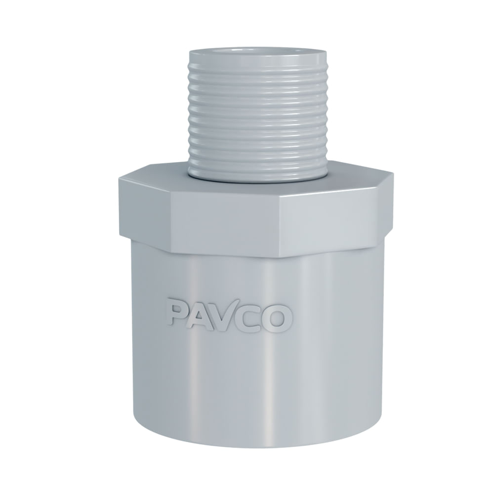 Adaptador PVC Presión 1/2 Pavco Modelo 935316 Gris