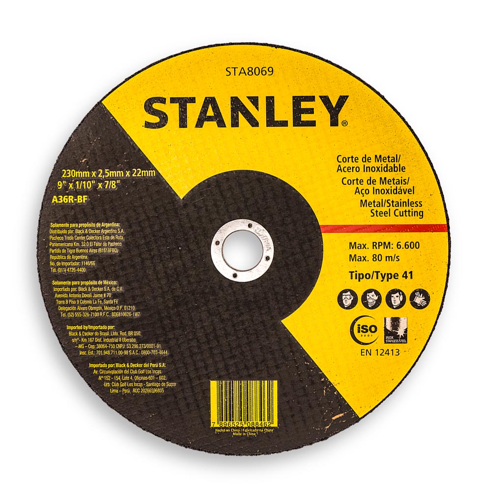 retorta Siempre táctica Disco de corte Inox. 9"-230x2.5mm Stanley - Promart