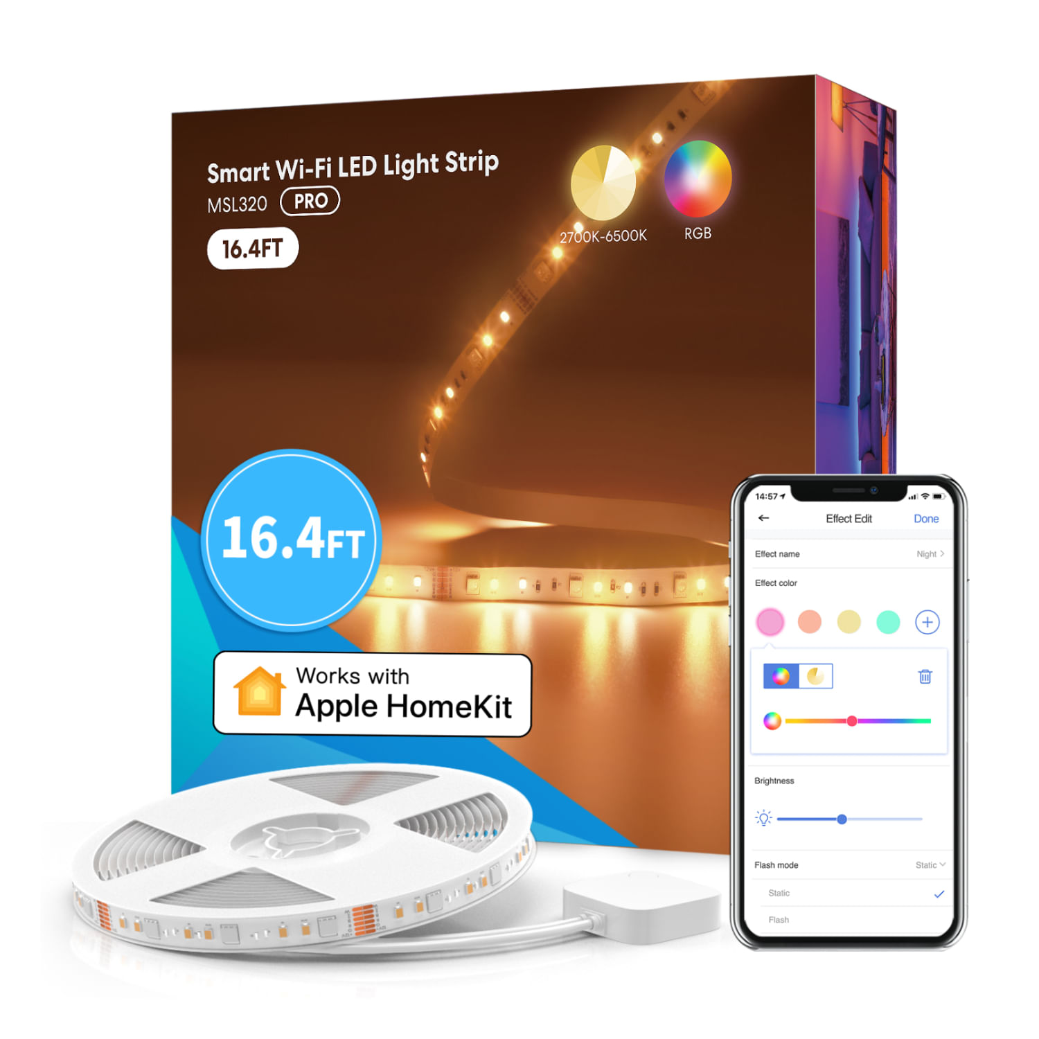 Tira Led Inteligente Meross Msl320 Apple Homekit