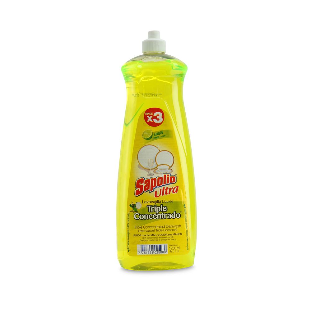 Lavavajilla líquida Sapolio Limón 1.25 litros - Promart