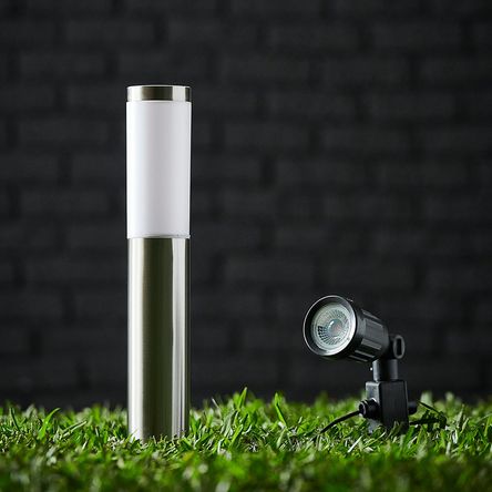 Estaca de jardín plateada - Promart