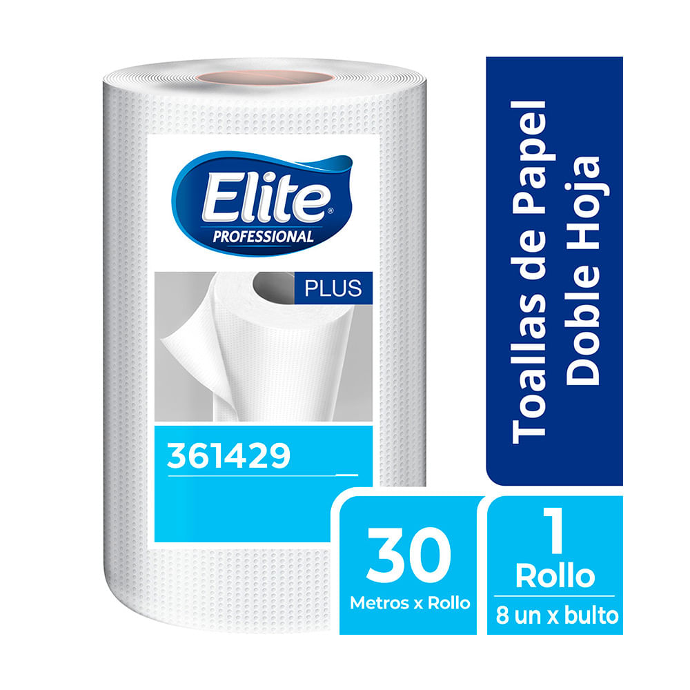 Papel Toalla Elite Professional Plus de 30 metros Blanco