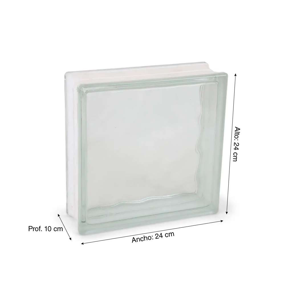 Bolsa Intermedio tarifa Bloque de vidrio Olas 24 x 24 cm - Promart