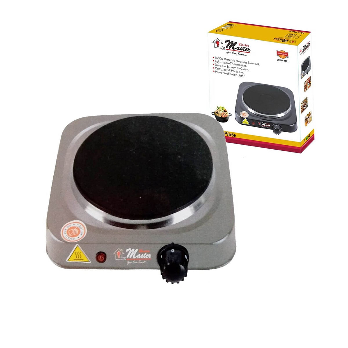 Cocina Eléctrica 1H EM-HP-1081 1500W Plomo