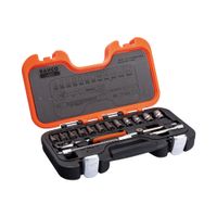 Set de Dados y Accesorios de Encastre 1/4' 16p Bahco en Acero Plata