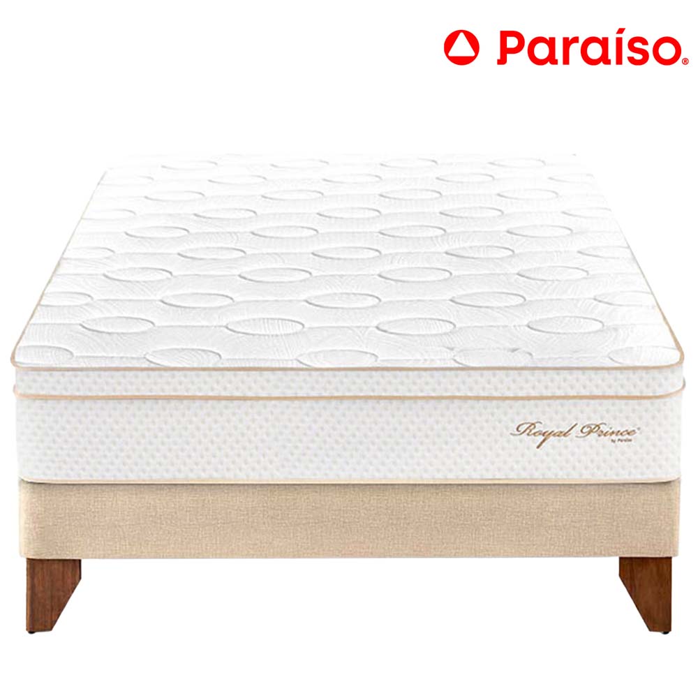 Cama Europea PARAISO Royal Prince 1.5 Plazas Champagne