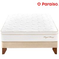 Cama Box Tarima  Europea PARAISO Royal Prince Champagne King + 2 Almohadas Viscoelásticas