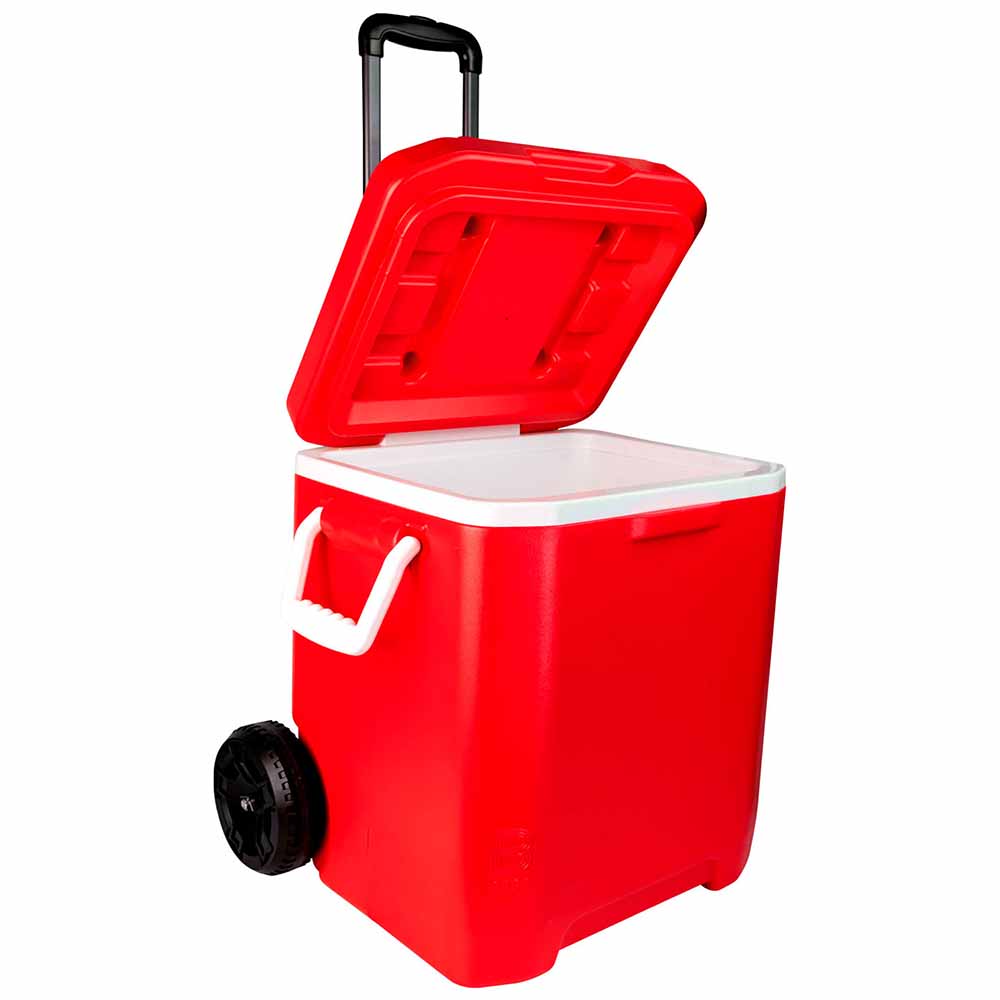 Cooler Yeti c/Ruedas y Asa Telescópica BASA 63QT Rojo