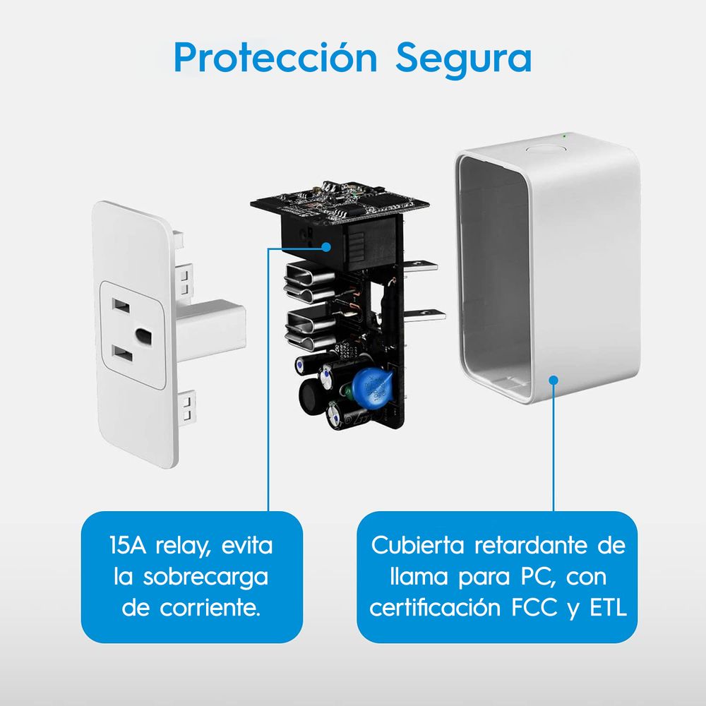 Enchufe Tomacorriente Inteligente Smart 15a Teros Wifi Alexa