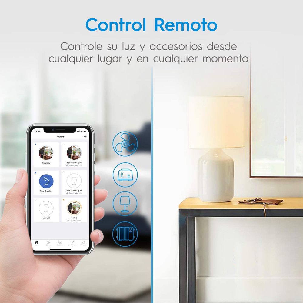 Enchufe Tomacorriente Inteligente Smart 15a Teros Wifi Alexa