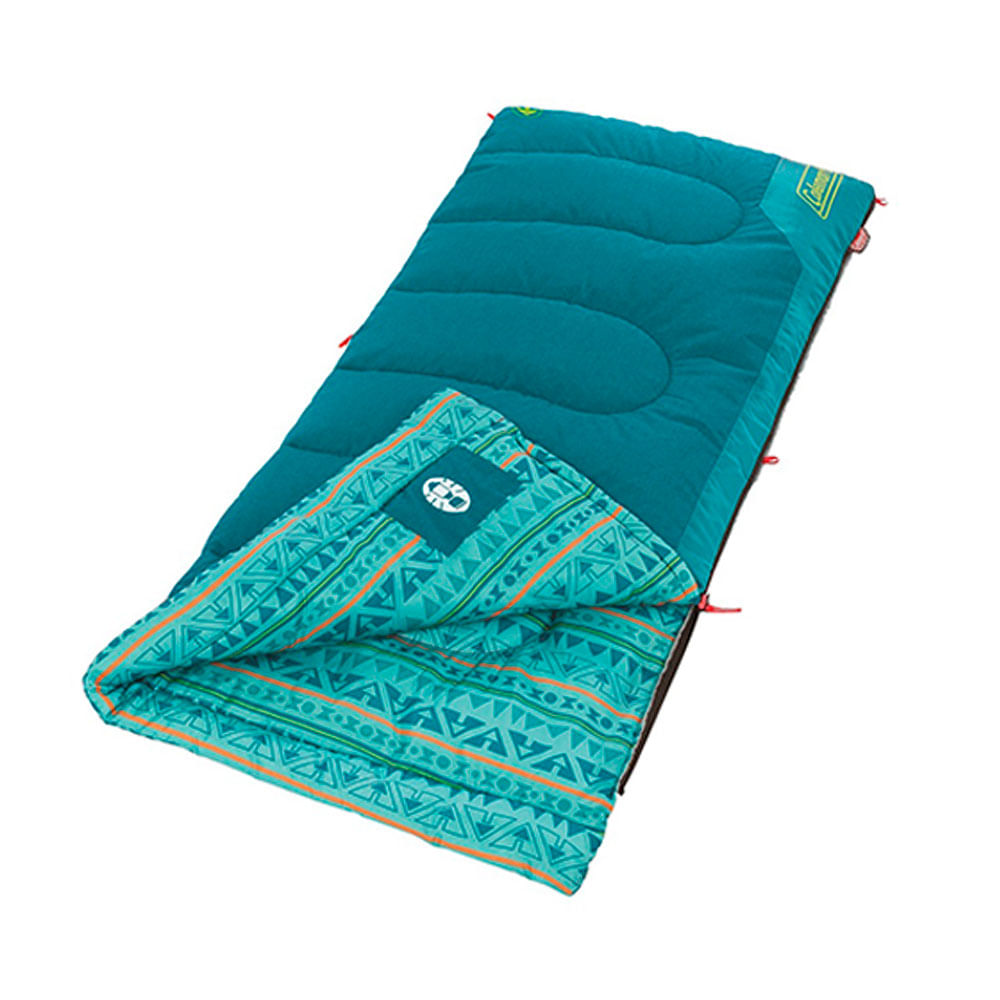 Saco de dormir rectangular diseño azul Coleman - Promart