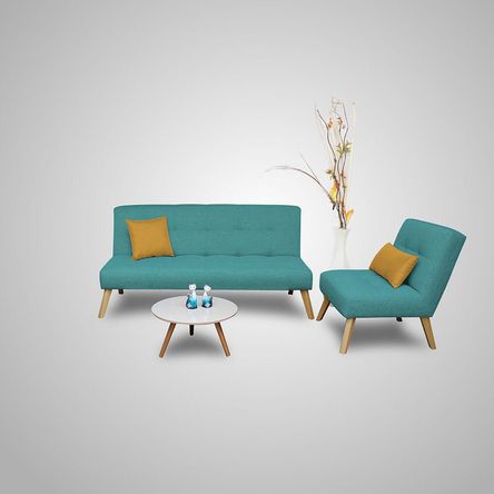 Juego de Sala Pratto 3-1 Cuerpos Turquesa Juego de Sala Pratto 3-1 Cuerpos Turquesa