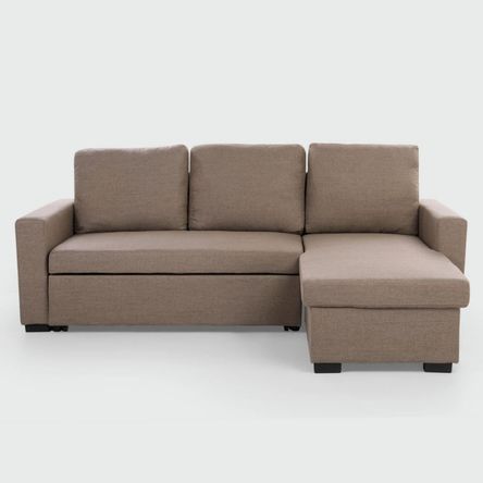 Seccional Cama Intercambiable Cantona Con Almacenamiento Taupe Seccional Cama Intercambiable Cantona Con Almacenamiento Taupe