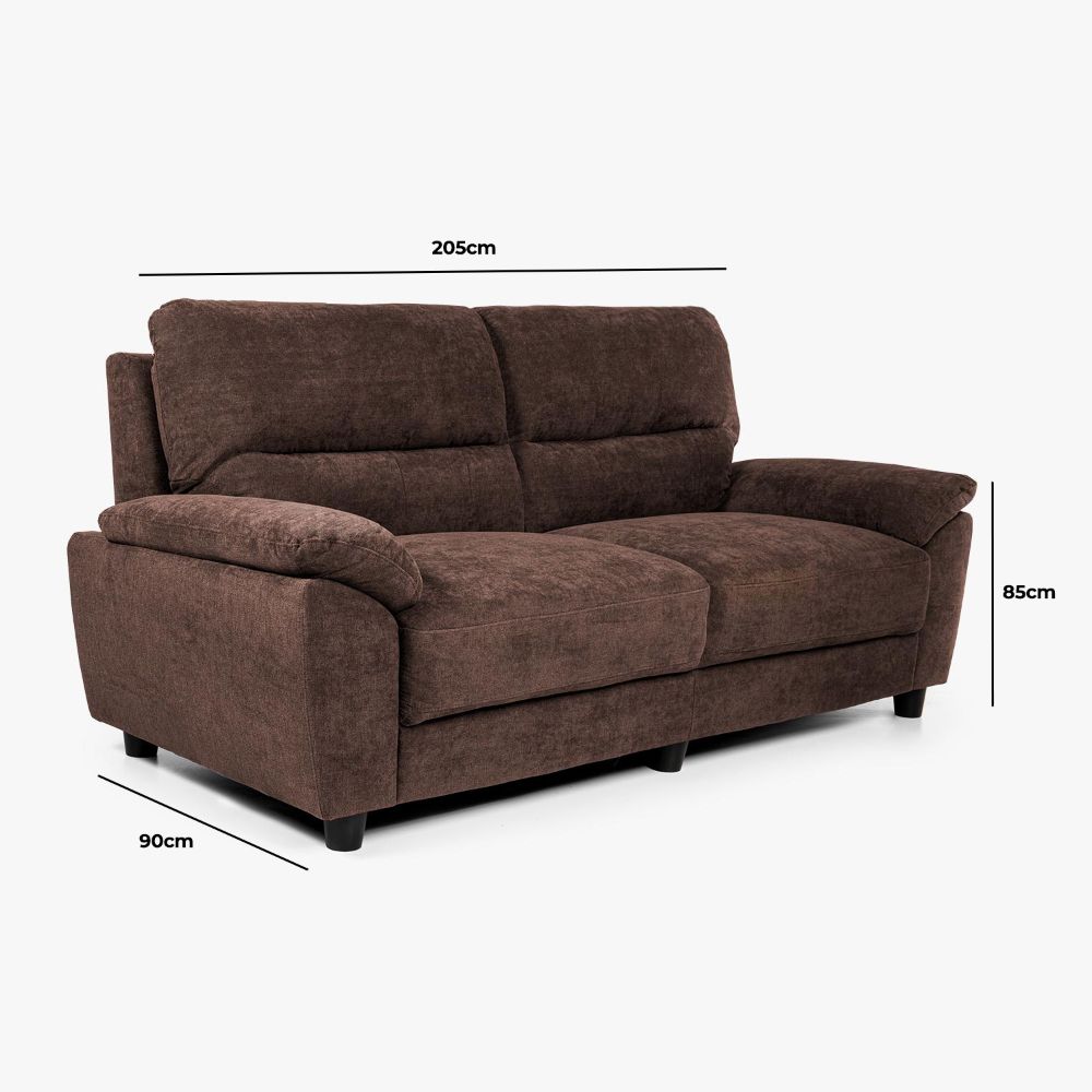 Sofá Córdoba 3 Cuerpos Marrón Promart