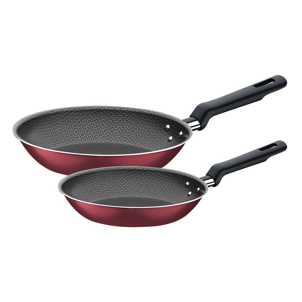 Juego de Sartenes Bergamo 2 Piezas Rojo Juego de Sartenes Bergamo 2 Piezas Rojo