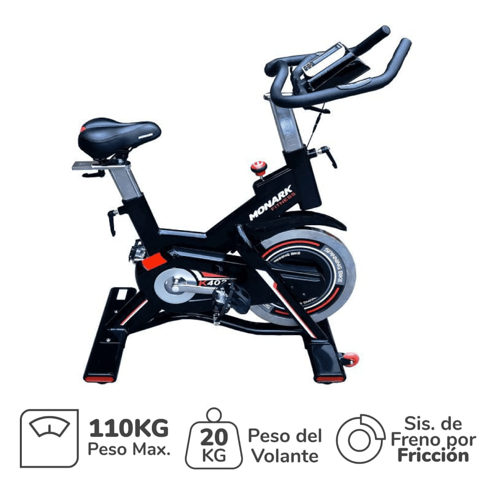 Bicicleta de Spinning K-4020 Negro/Azul