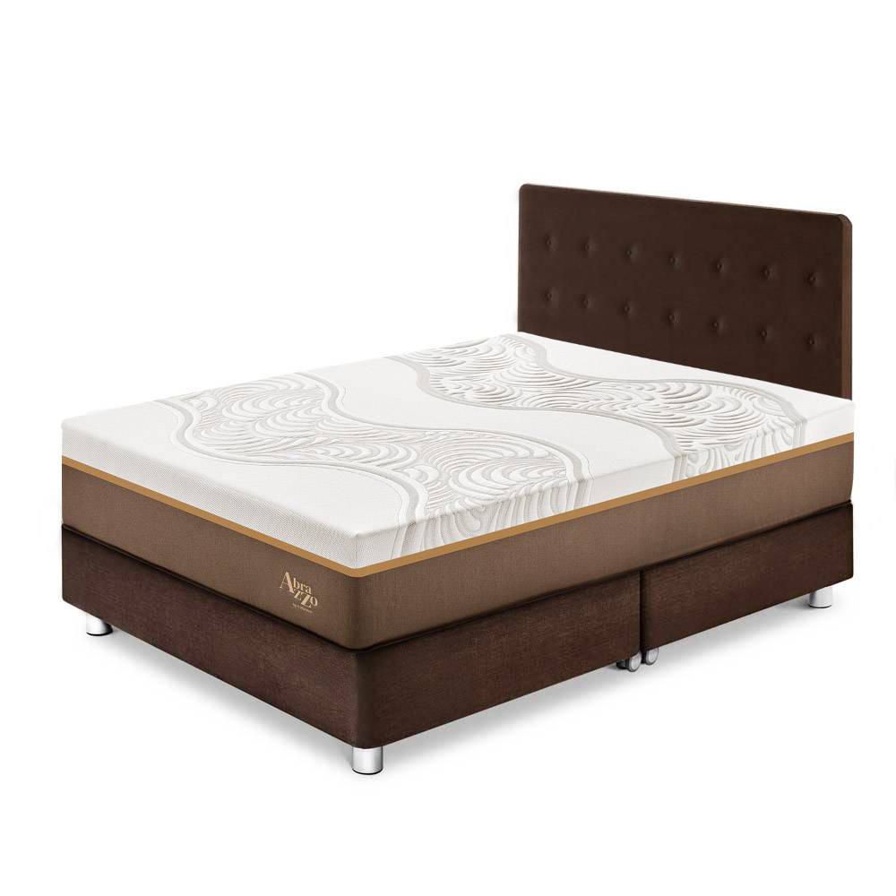 Cama Abrazzo Marrón + Cabecera King Cama Abrazzo Marrón + Cabecera King