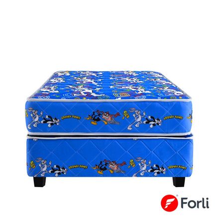 Cama Americana Forli Looney Tunes Azul 1.5 Plazas Cama Americana Forli Looney Tunes Azul 1.5 Plazas