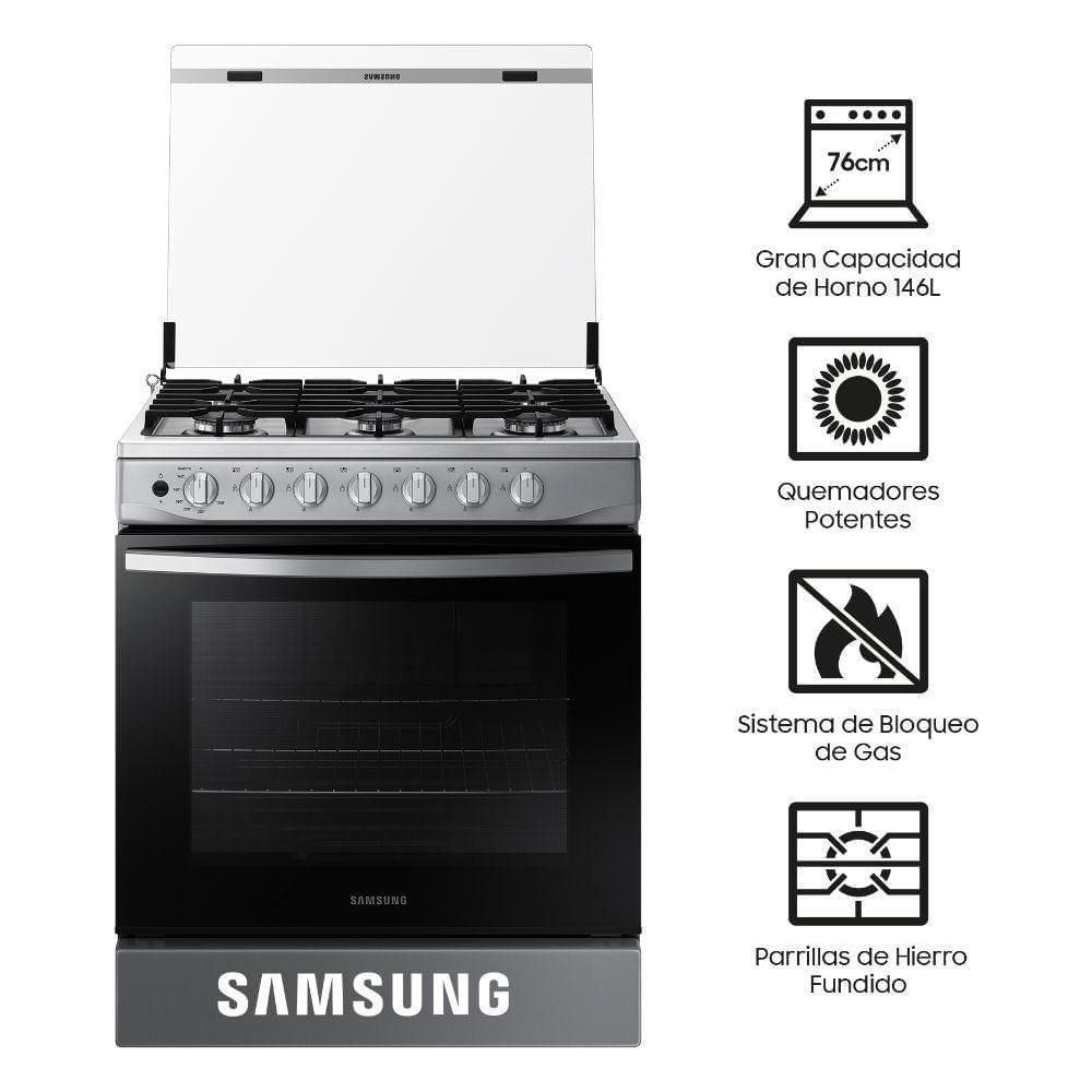 Samsung Cocina a Gas 6 Hornillas NX52T3310PV/PE - Promart
