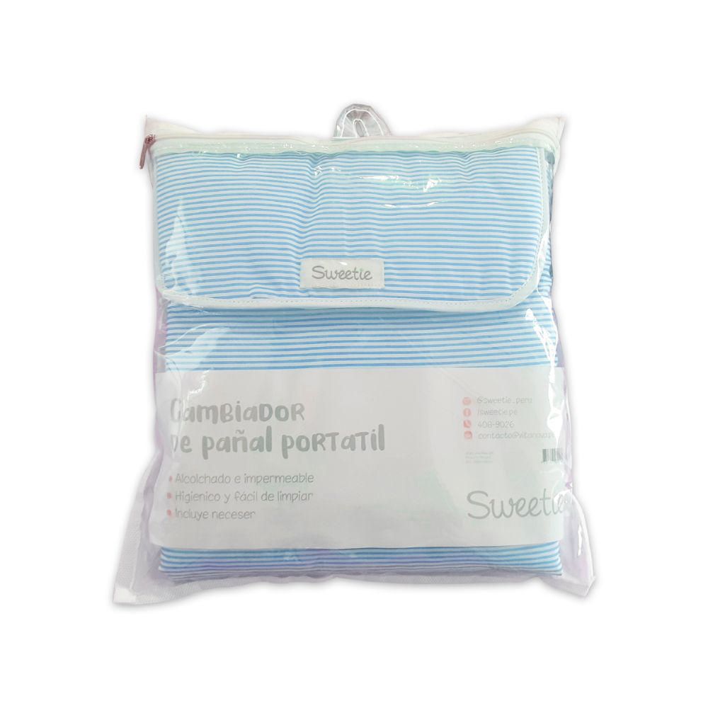Cambiador De Panal Portatil Celeste Sweetie Cambiador De Panal Portatil Celeste Sweetie