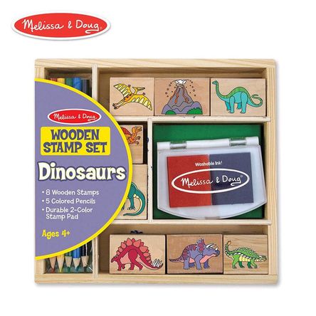 Juguete Didáctico Sellos de Madera Dinosaurio Juguete Didáctico Sellos de Madera Dinosaurio