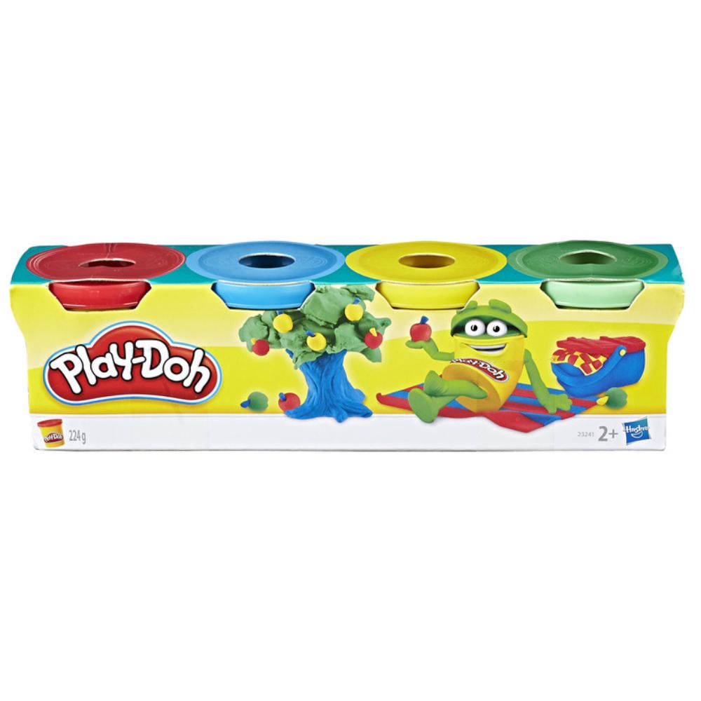 Masas y Plastilinas Play Doh Core Pack de 4 latas roja, amarilla, azul y verde