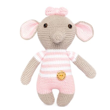 Muñeco de Apego Un Lunar Elefante Rosado Muñeco de Apego Un Lunar Elefante Rosado