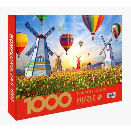 Rompecabezas X1000 Pzas Molinos Y Globos Rompecabezas X1000 Pzas Molinos Y Globos