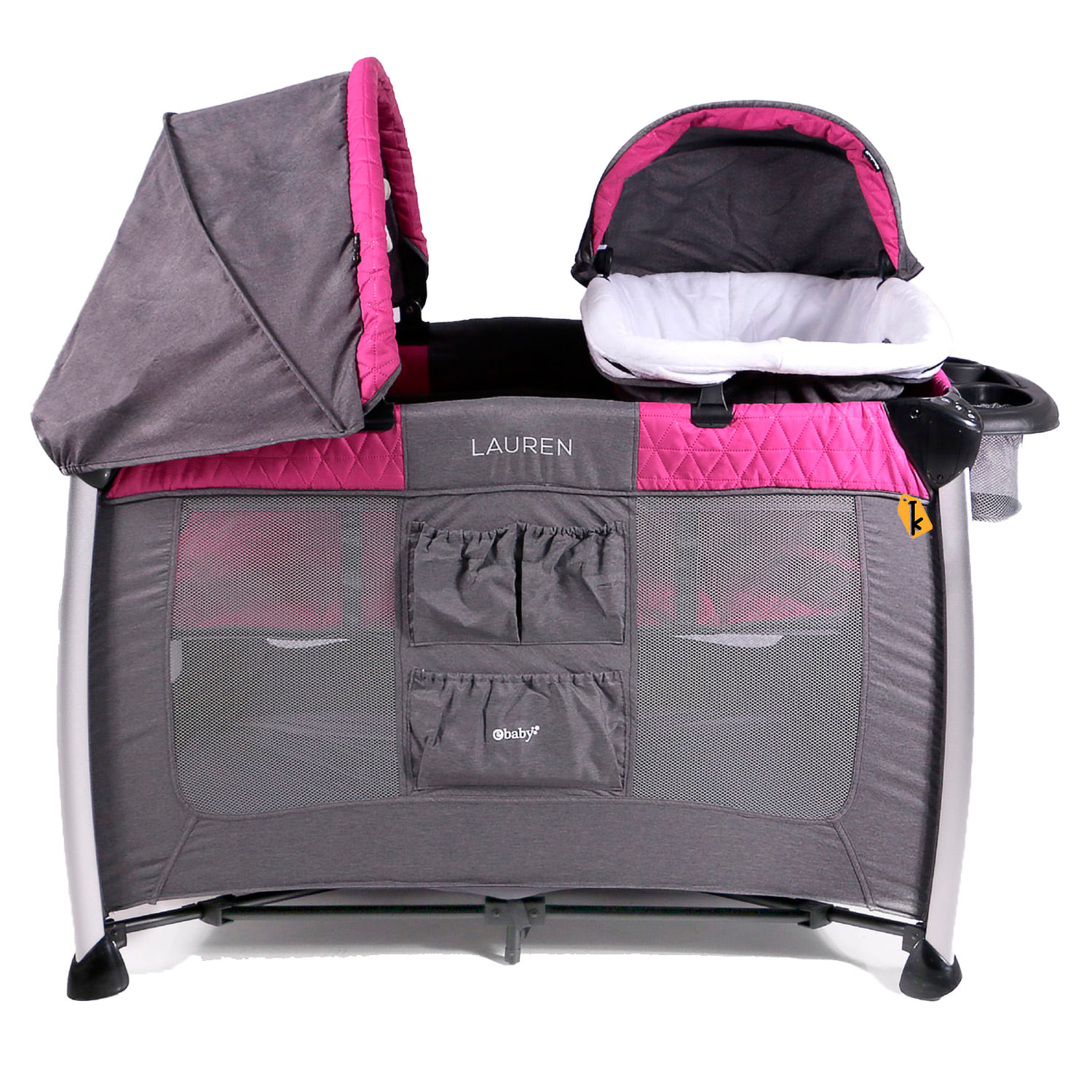 Cuna Corral Ebaby Lauren Rosado